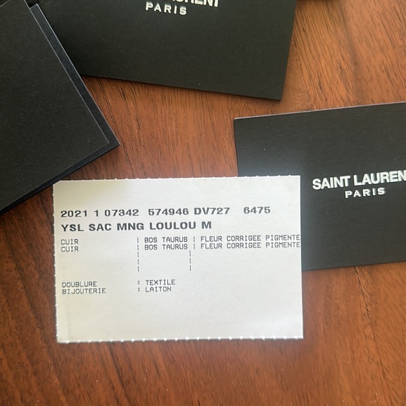 YSL burgundy Lou Lou bag size medium - Picture 17 of 17